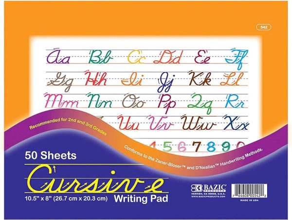 Bazic | Cursive | Writing pad